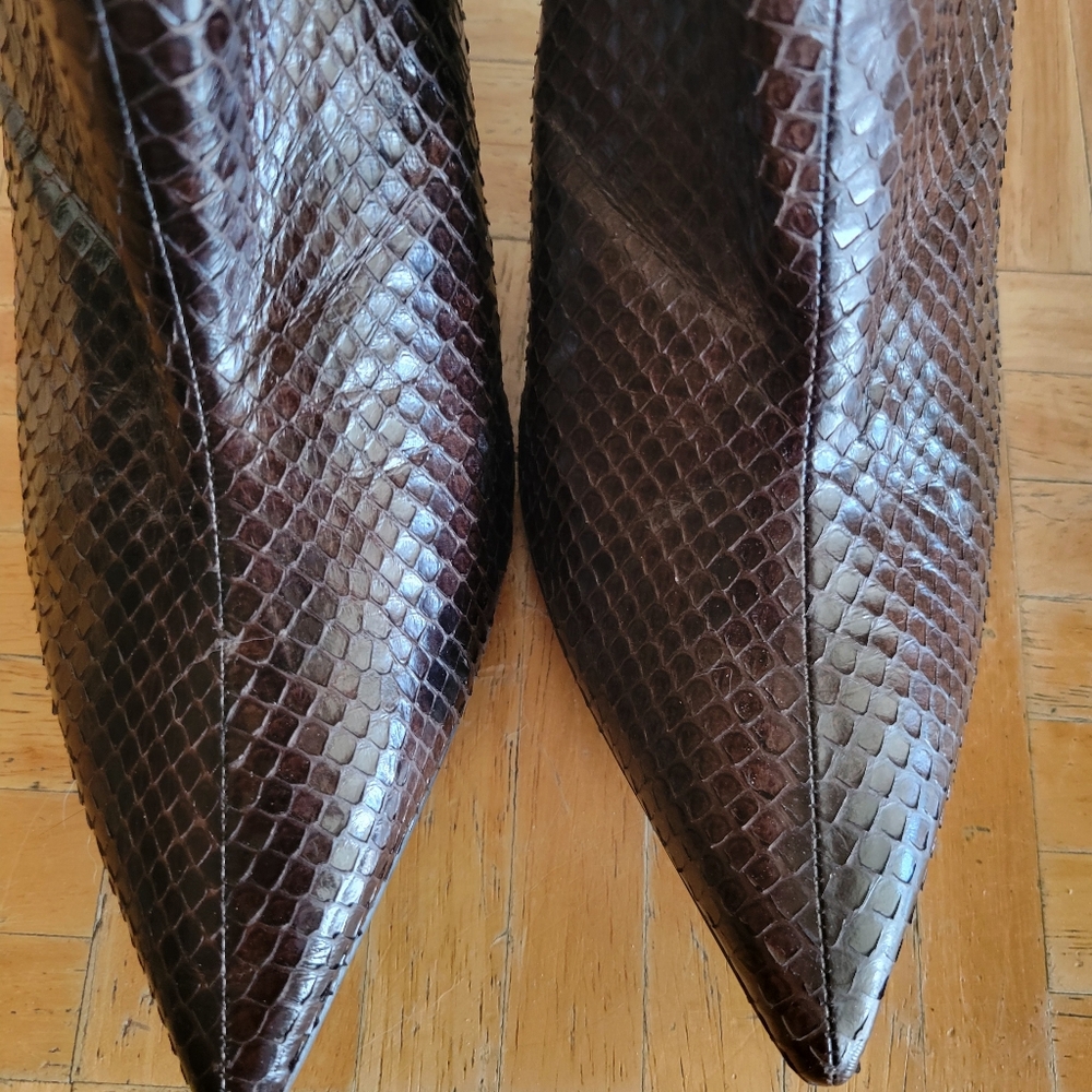 J.Renee Snakeskin Patterned Heels in Brown Size 9 - Picture 7 of 7